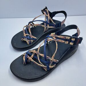 Chaco ZX/2 Sandals Womens 8 Multi-Color Double Strap Toe Loop Athletic Pattern